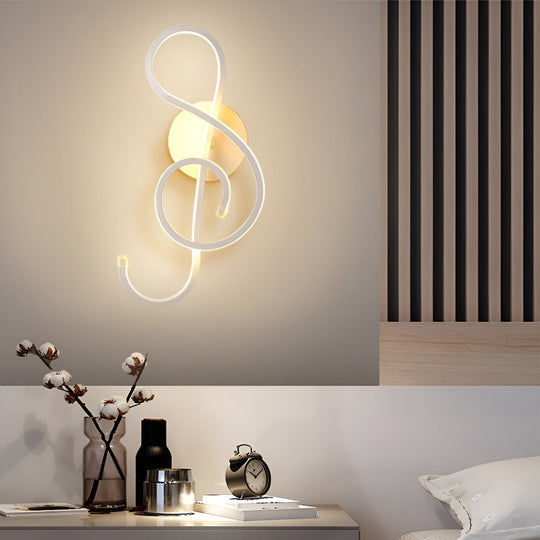 Musical Note Shaped LED Modern Wall Sconce