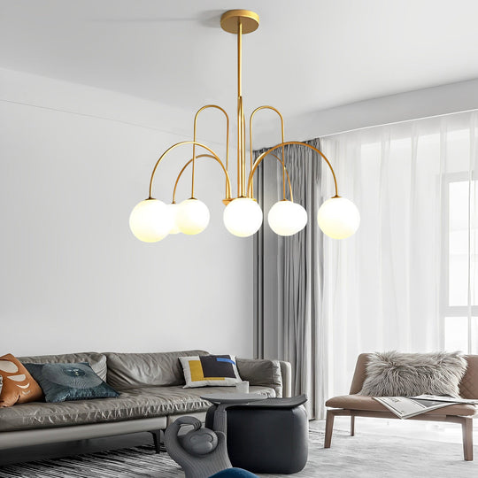 6/8 Lights Iron Glass Creative Nordic Chandelier Ceiling Light