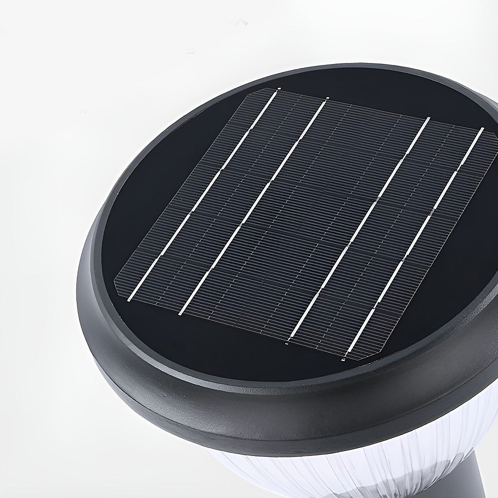Round LED Solar Post Caps Lights – Modern Pillar Lighting