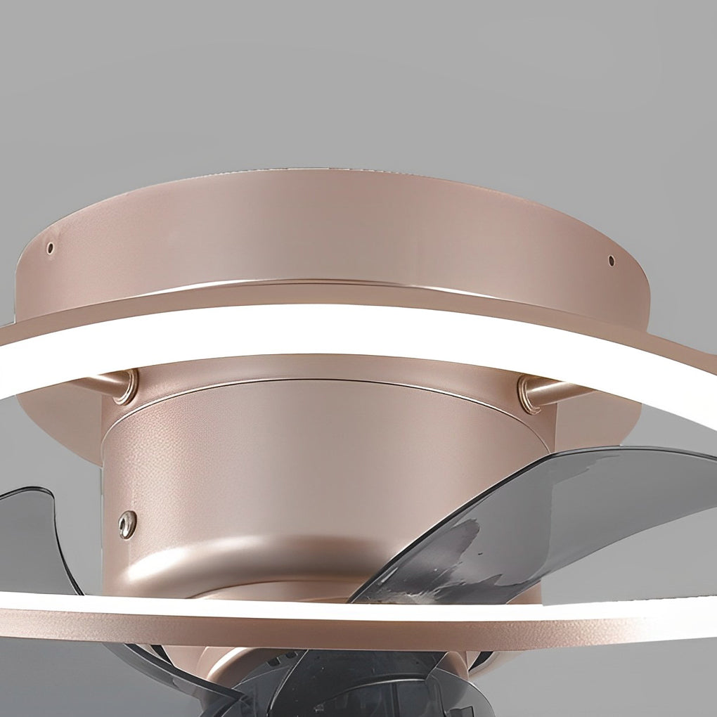 Smart Bladeless Ceiling Fan with Stepless Dimming LED and Remote Control