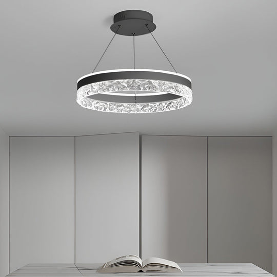 Circular Ring Three-step Dimming LED Modern Chandelier Island Light