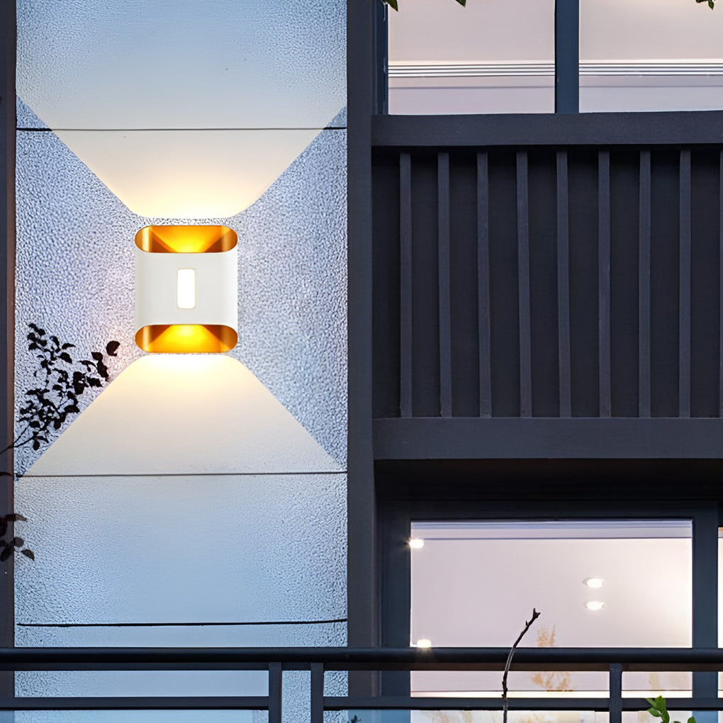 Waterproof LED Up and Down Wall Lamp Modern Outdoor Wall Sconce