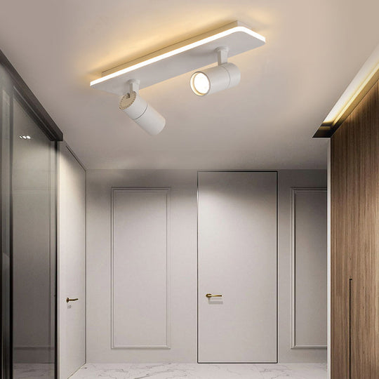 Minimalist Long Rectangular Adjustable LED Flush Mount Spotlight (2/3/4-Light)