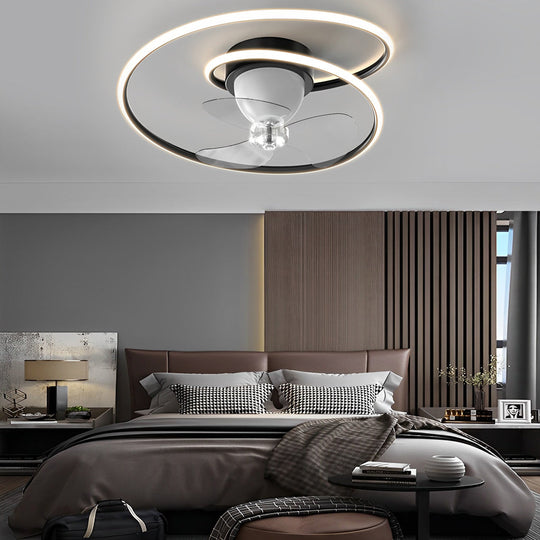 Smart 360° Rotating Ceiling Fan with Stepless Dimming LED and App Control