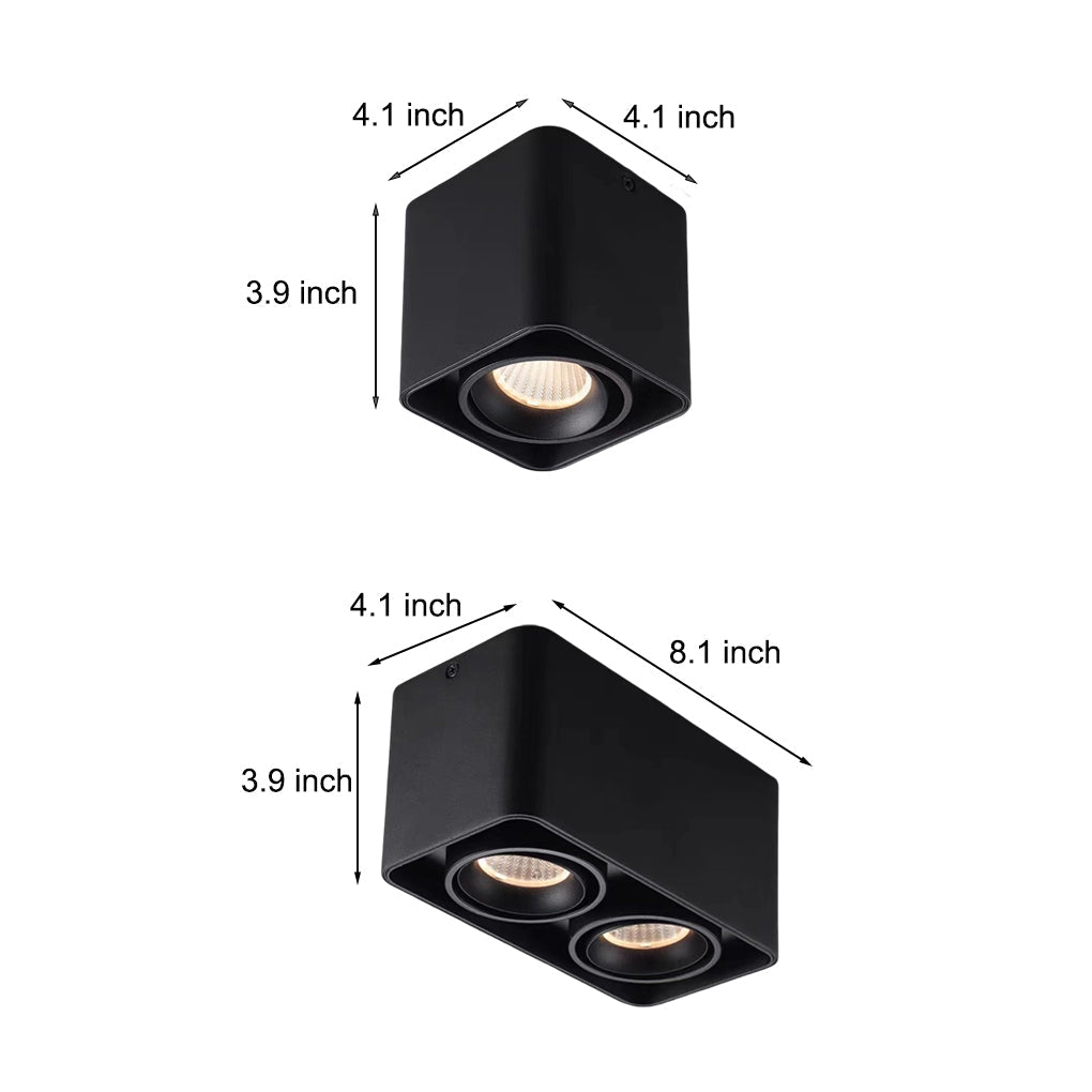 Square Adjustable – Three-Step Dimming LED Ceiling Grille Light
