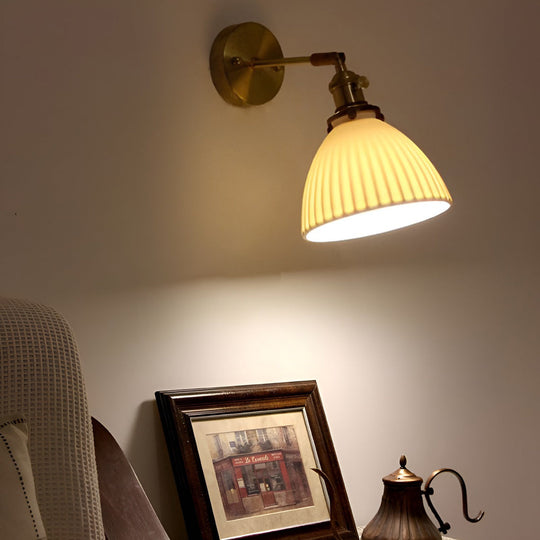 Creative Ceramic Copper LED 12W Nordic Pendant Light or Plug-in Wall Lamp