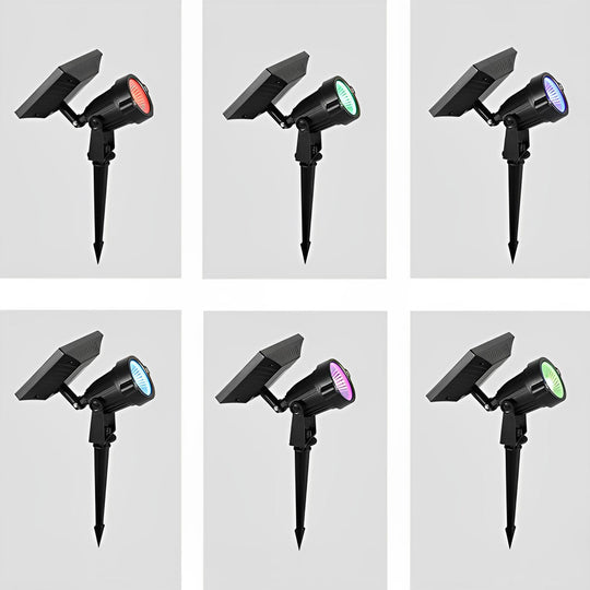 Adjustable Waterproof LED Multicolor Dimmable Solar Powered Spot Light