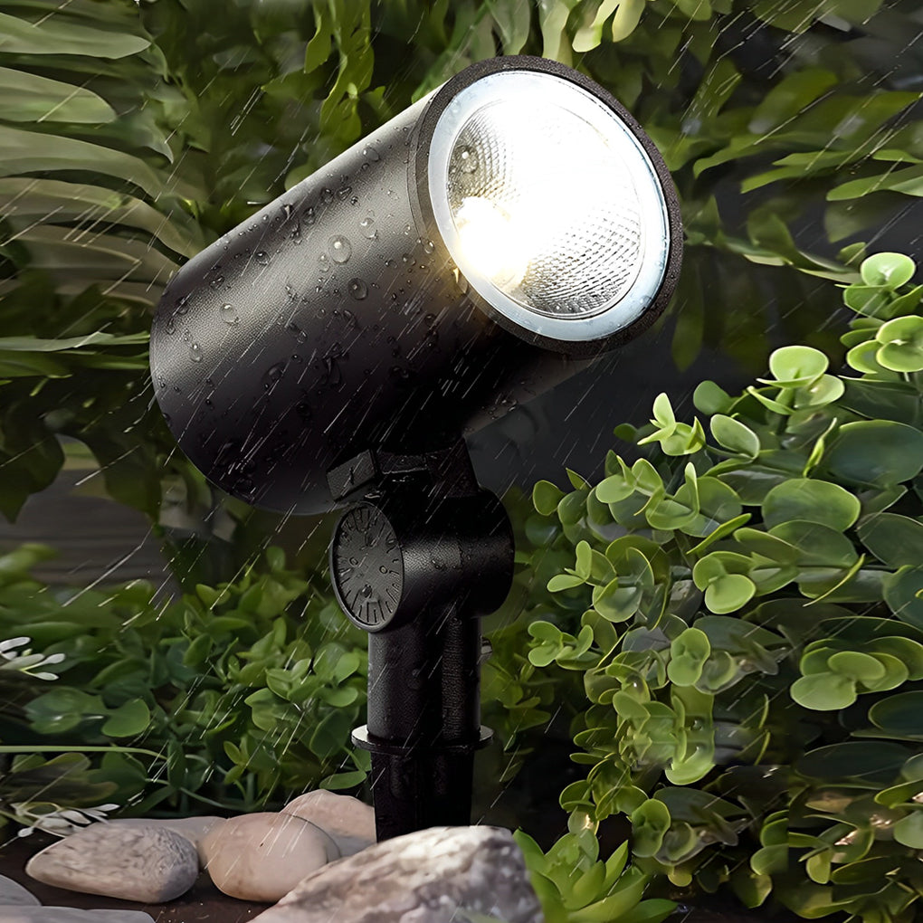 Waterproof Black Modern LED Outdoor Spotlights Lawn Garden Lamp