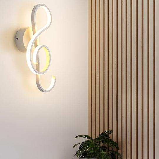 Musical Note Shaped LED Modern Wall Sconce