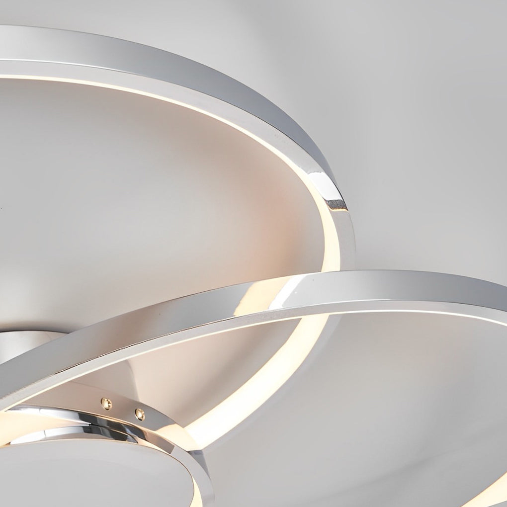 Three Rings Stepless Dimming Electroplated Metal Nordic Ceiling Light