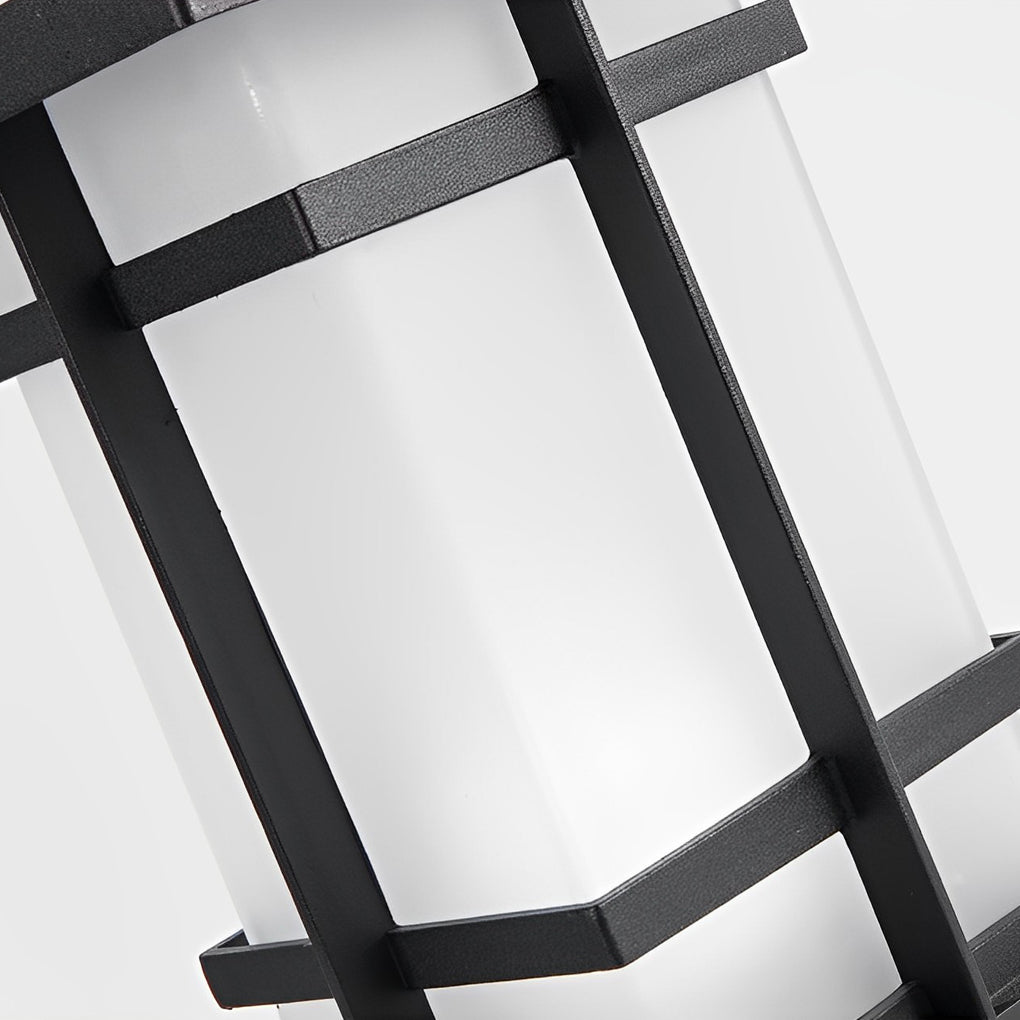 Modern Solar LED Bollard Lights with Ancient Asian Style Top – Waterproof Outdoor Light