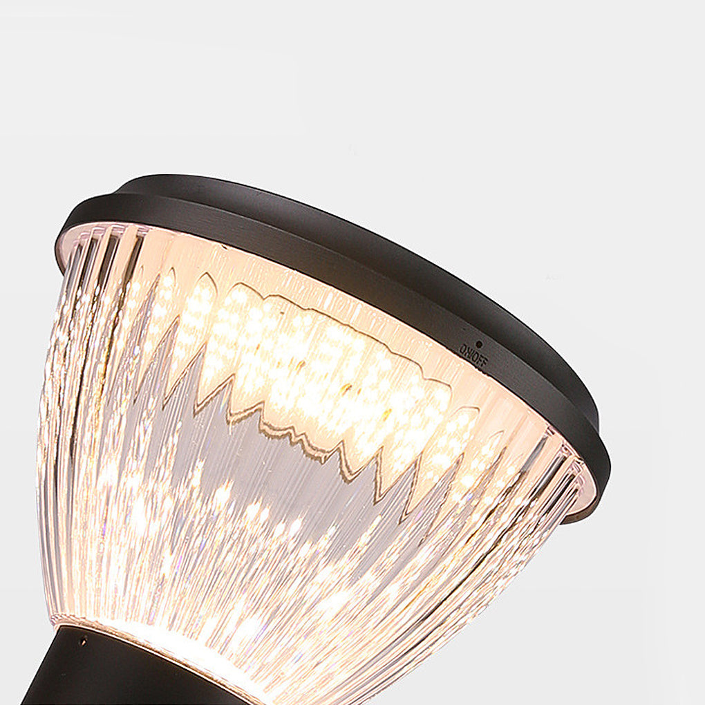 Round LED Solar Post Caps Lights – Modern Pillar Lighting