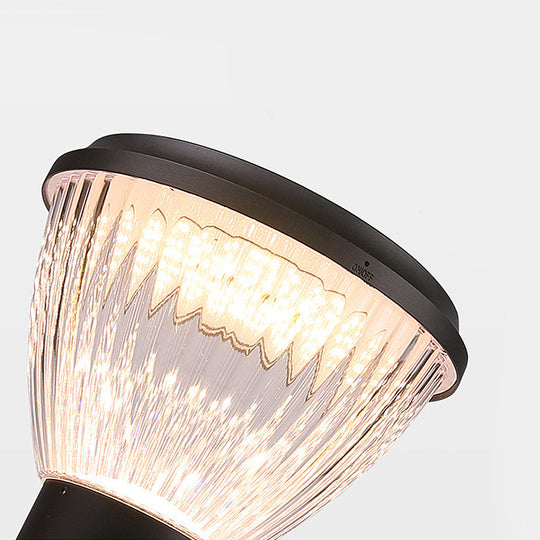 Round LED Solar Post Caps Lights – Modern Pillar Lighting