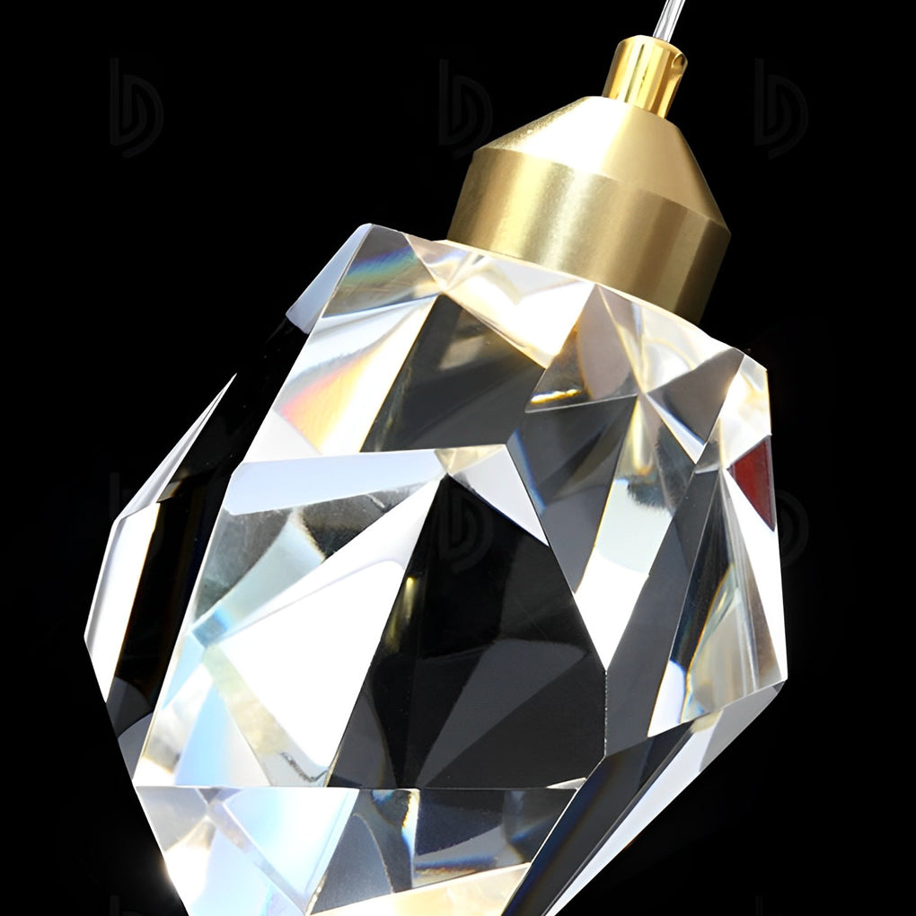 Spiral Crystal – Electroplated Metal Modern Duplex Staircase Chandelier
