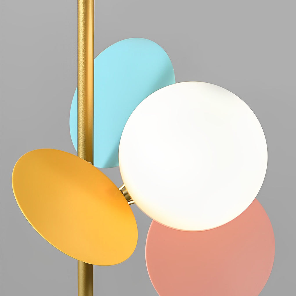 Colorful Creative Glass Flower Leaves Nordic Pendant Light