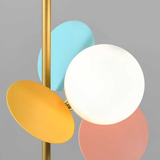 Colorful Creative Glass Flower Leaves Nordic Pendant Light