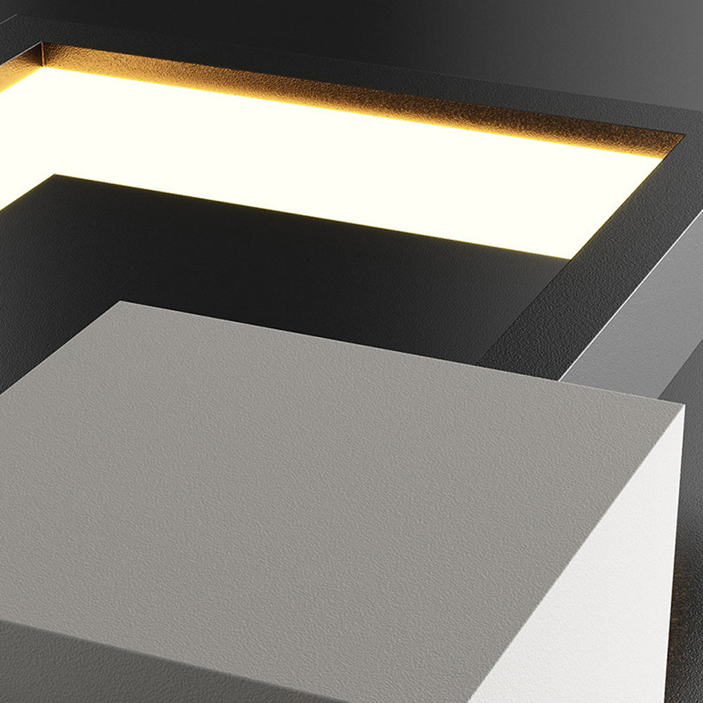 Rectangular Three-Color LED Nordic Wall Lamp