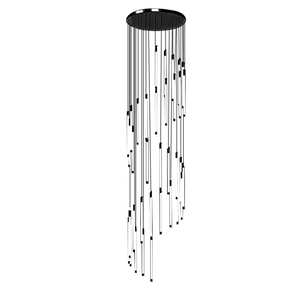 Spiral Creative Long Tube LED Modern Duplex Staircase Chandelier Ceiling Light