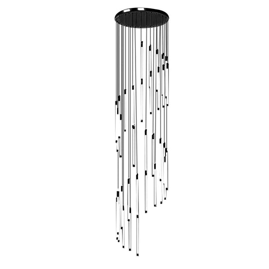 Spiral Creative Long Tube LED Modern Duplex Staircase Chandelier Ceiling Light