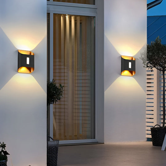 Waterproof LED Up and Down Wall Lamp Modern Outdoor Wall Sconce