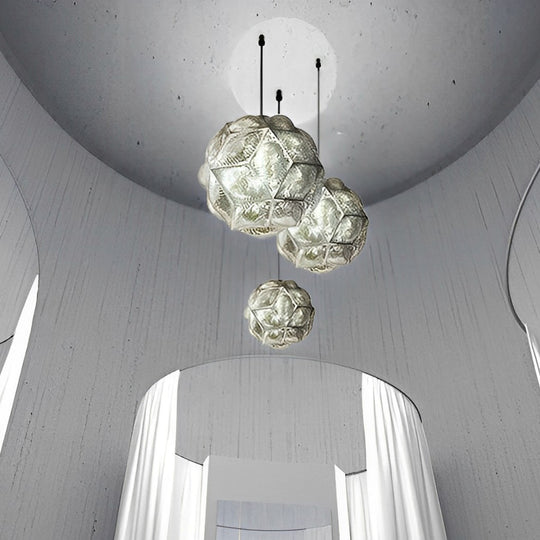 Irregular Ball 3D Stainless Steel Postmodern Chandelier Pendant Light