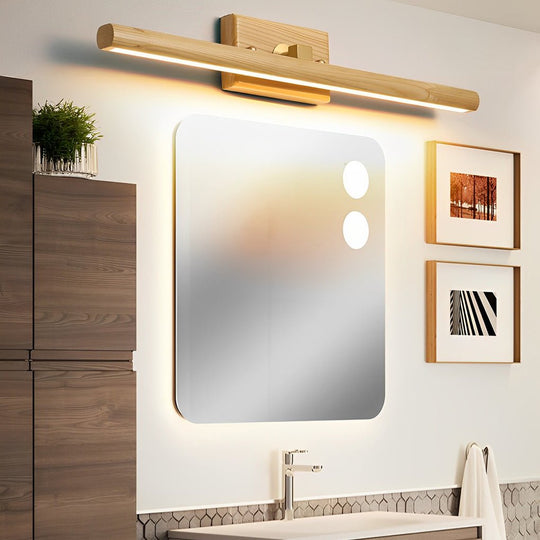 Rotatable Wood LED Bathroom Vanity Light with 3-Step Dimming