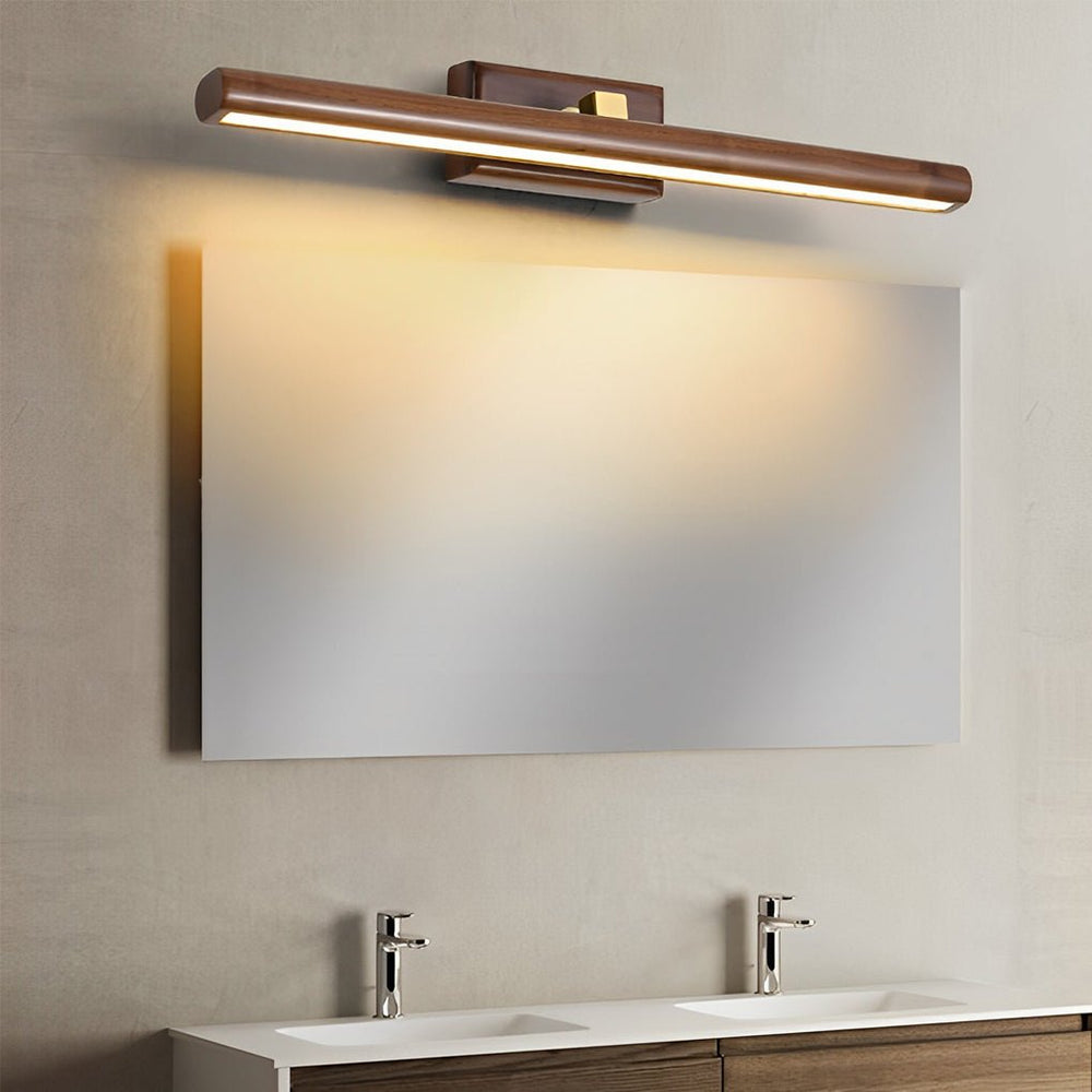Rotatable Wood LED Bathroom Vanity Light with 3-Step Dimming