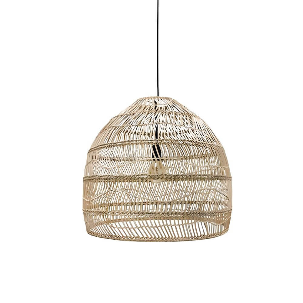 Rattan Woven Dome Pendant Light (15.7"/19.7")