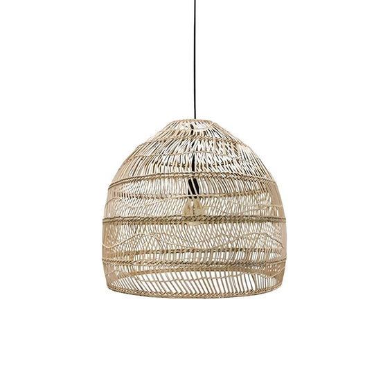 Rattan Woven Dome Pendant Light (15.7"/19.7")