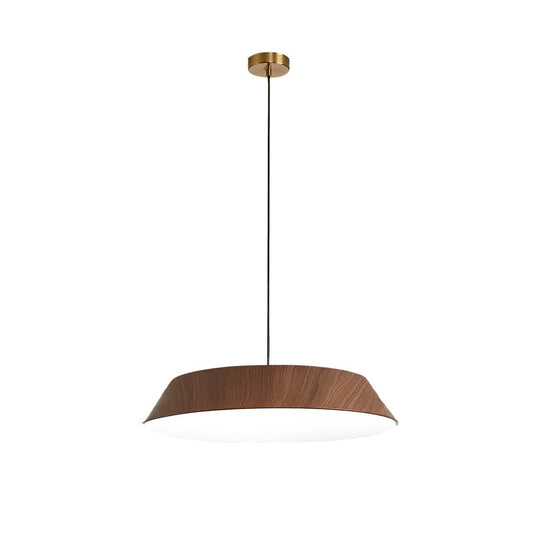 Japanese Style Round Wood LED Pendant Light – 15.7"