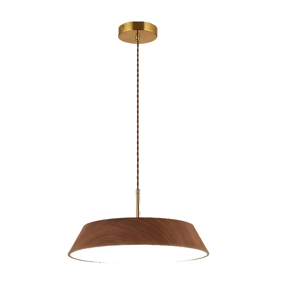 Japanese Style Round Wood LED Pendant Light – 15.7"