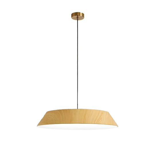 Japanese Style Round Wood LED Pendant Light – 15.7"