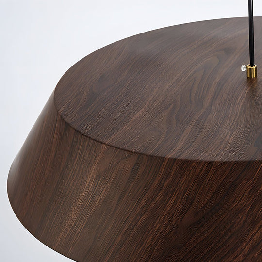 Japanese Style Round Wood LED Pendant Light – 15.7"