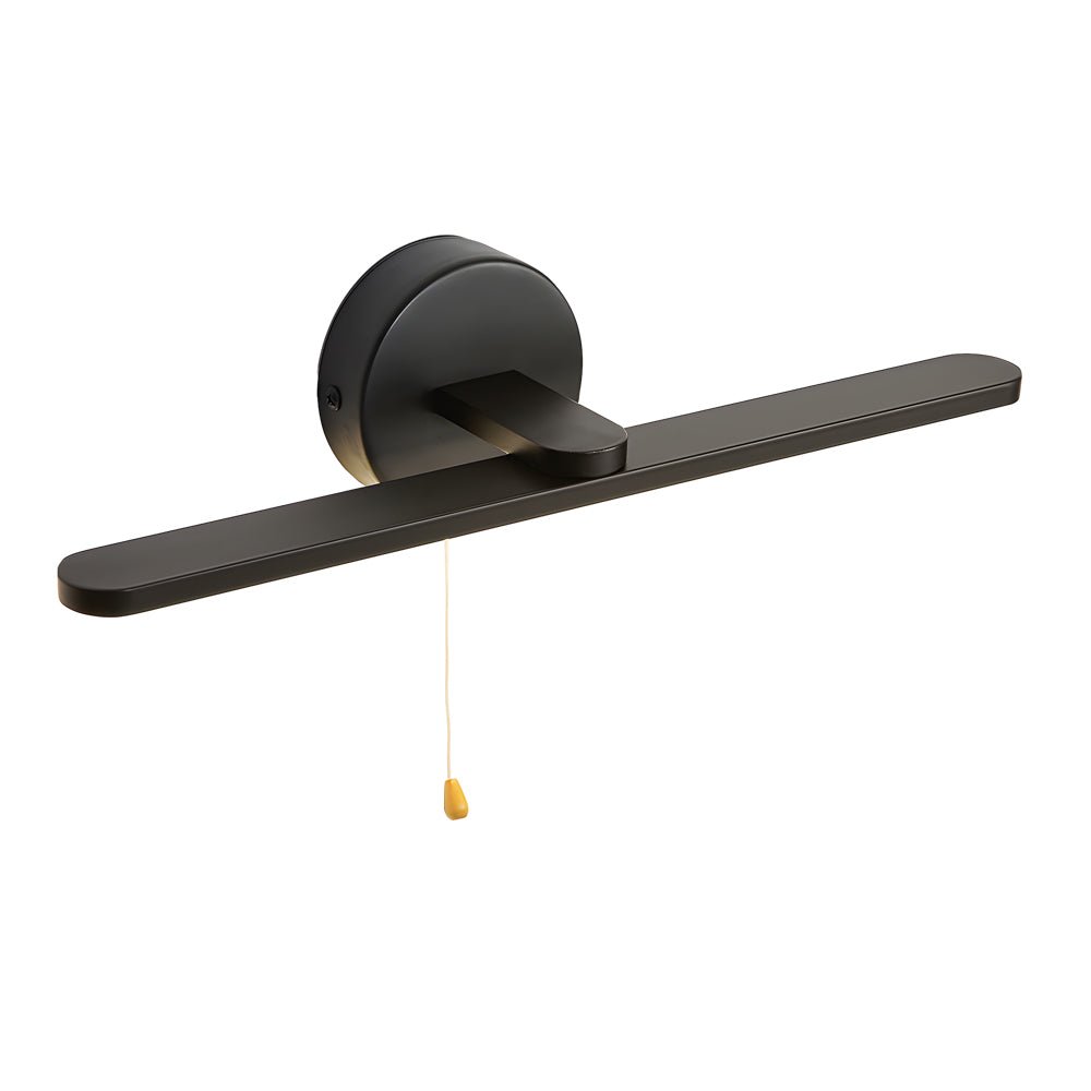 15.7'' Modern LED Linear Vanity Light – Pull Rope Switch, Black/Bronze