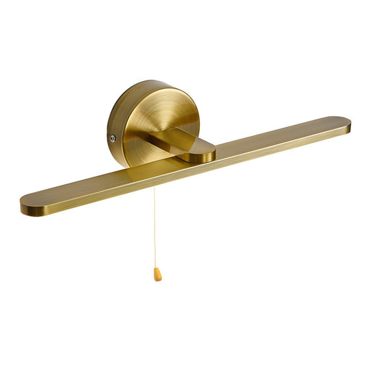 15.7'' Modern LED Linear Vanity Light – Pull Rope Switch, Black/Bronze
