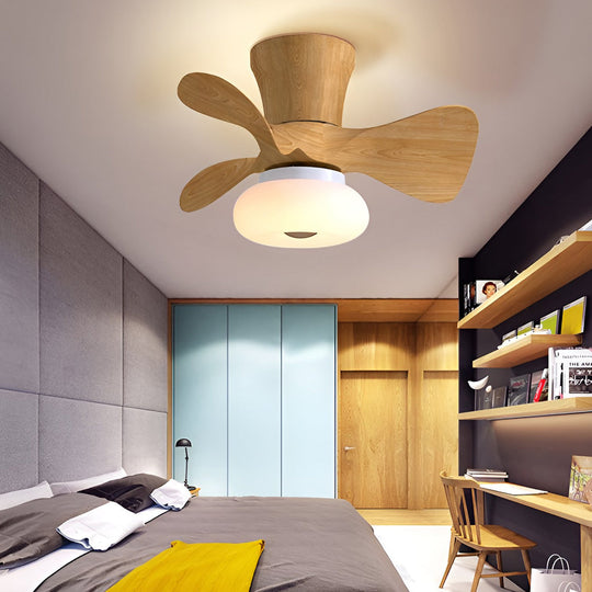 Macaron Color 3-Step Dimming LED Nordic Inverter Ceiling Fan Light