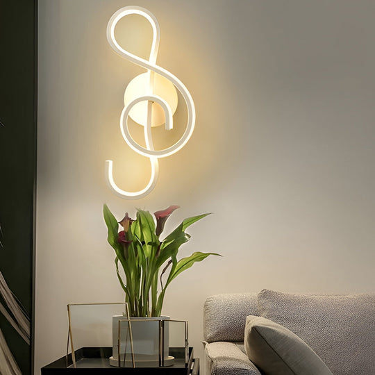 Musical Note Shaped LED Modern Wall Sconce