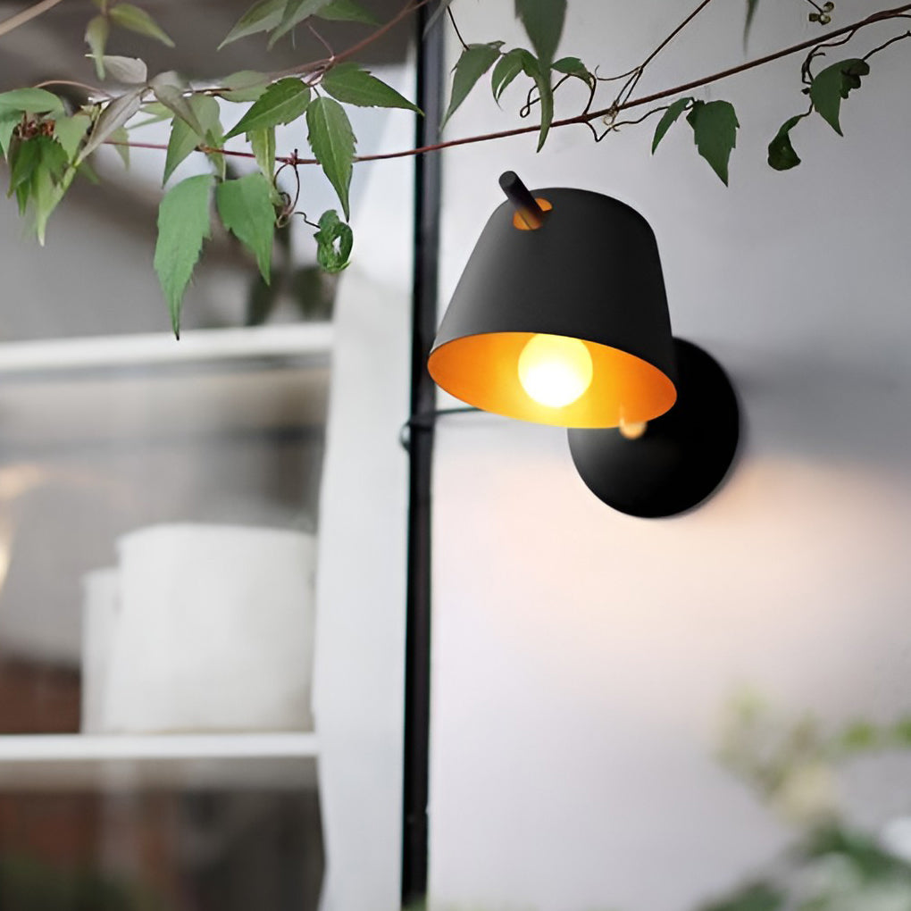 Hat-Style Matte Metal Nordic Wall Sconce