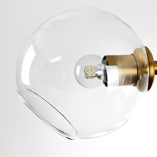8 Lights Glass Shade LED Postmodern Chandelier Dining Room Light Fixture