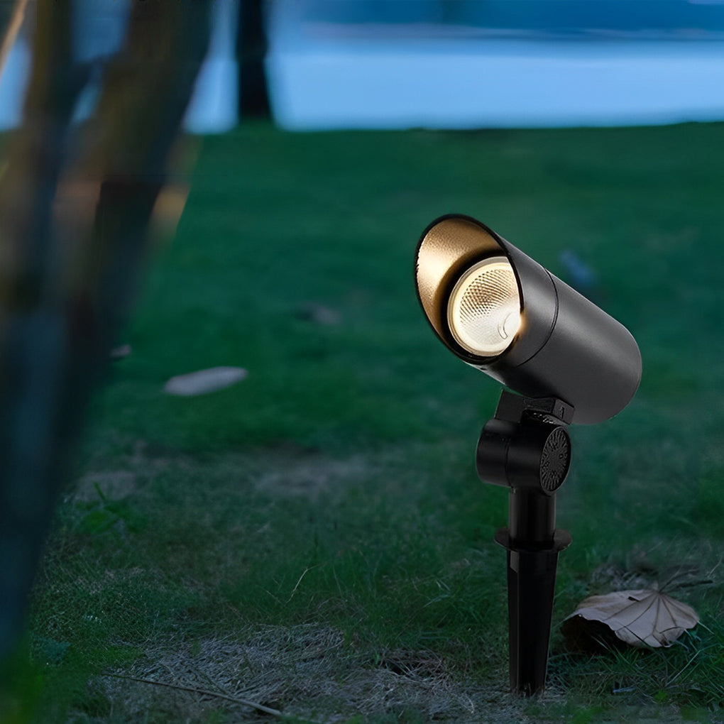 Waterproof Black Modern LED Outdoor Spotlights Lawn Garden Lamp