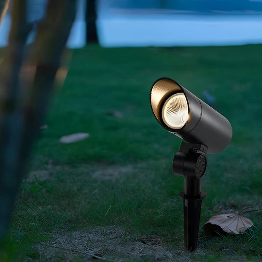 Waterproof Black Modern LED Outdoor Spotlights Lawn Garden Lamp