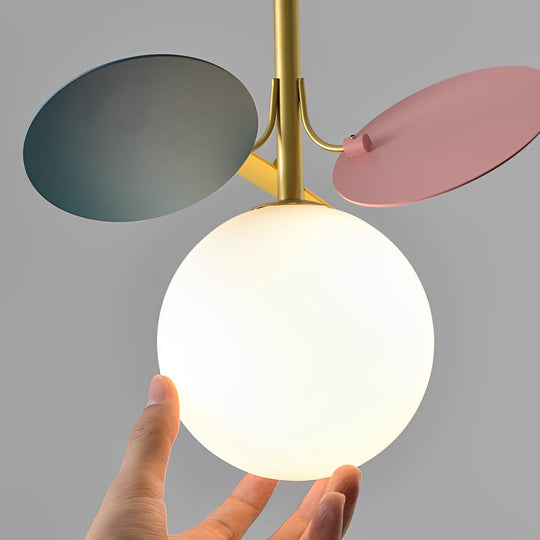 Colorful Creative Glass Flower Leaves Nordic Pendant Light