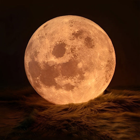 Round Moon Lunar 3D Creativity White Pendant Lamp