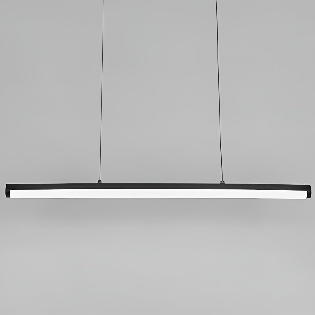 16" Rectangular Long Matte Black LED Pendant Light – Warm White