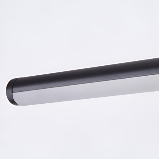 16" Rectangular Long Matte Black LED Pendant Light – Warm White