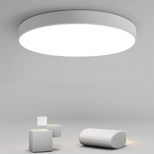 16'' Round Dimmable Modern Flush Mount LED Ceiling Light with Remote