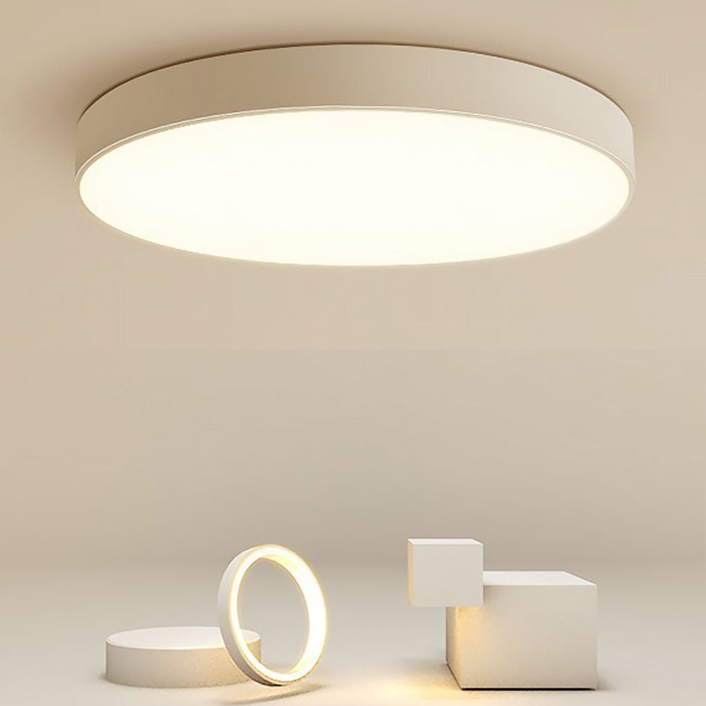 16'' Round Dimmable Modern Flush Mount LED Ceiling Light with Remote