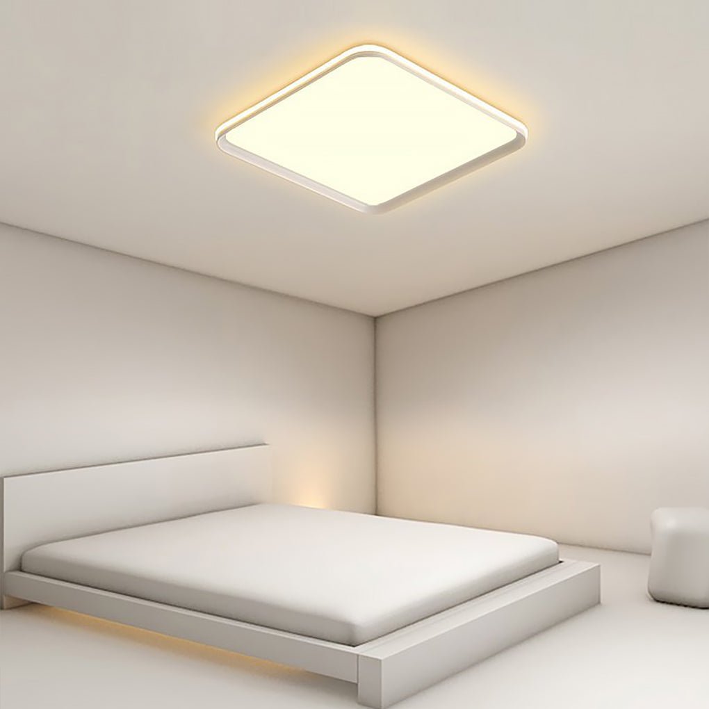 16" Square Modern LED Flush Mount Ceiling Light with Remote