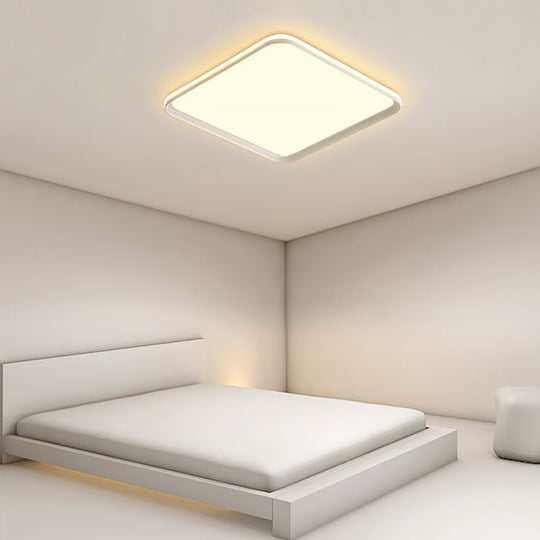16" Square Modern LED Flush Mount Ceiling Light with Remote