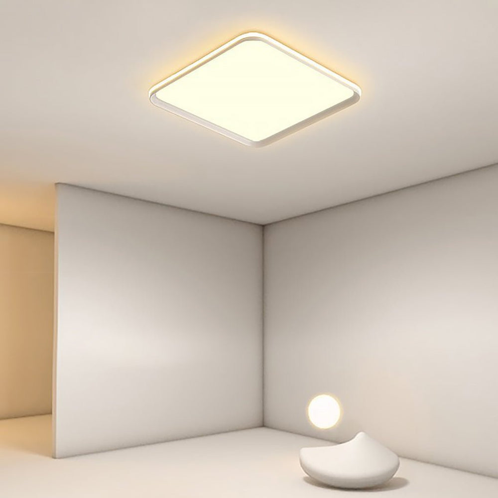 16" Square Modern LED Flush Mount Ceiling Light with Remote